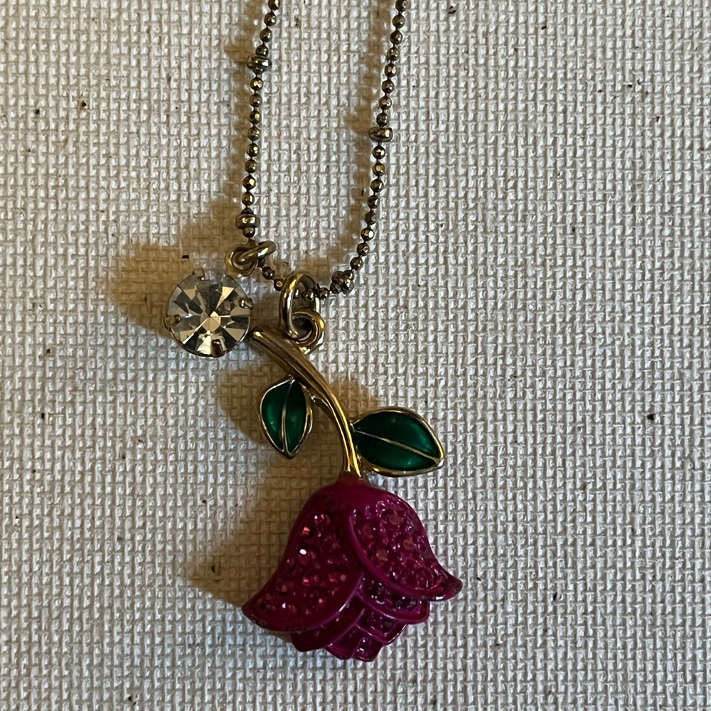 Betsey Johnson Rose Necklace